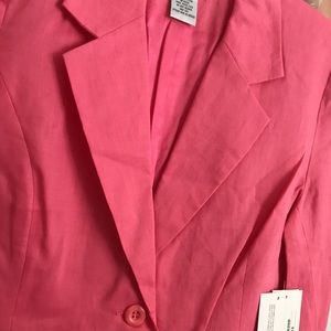 Beautiful pink soft Teo button blazer💯 linenlined